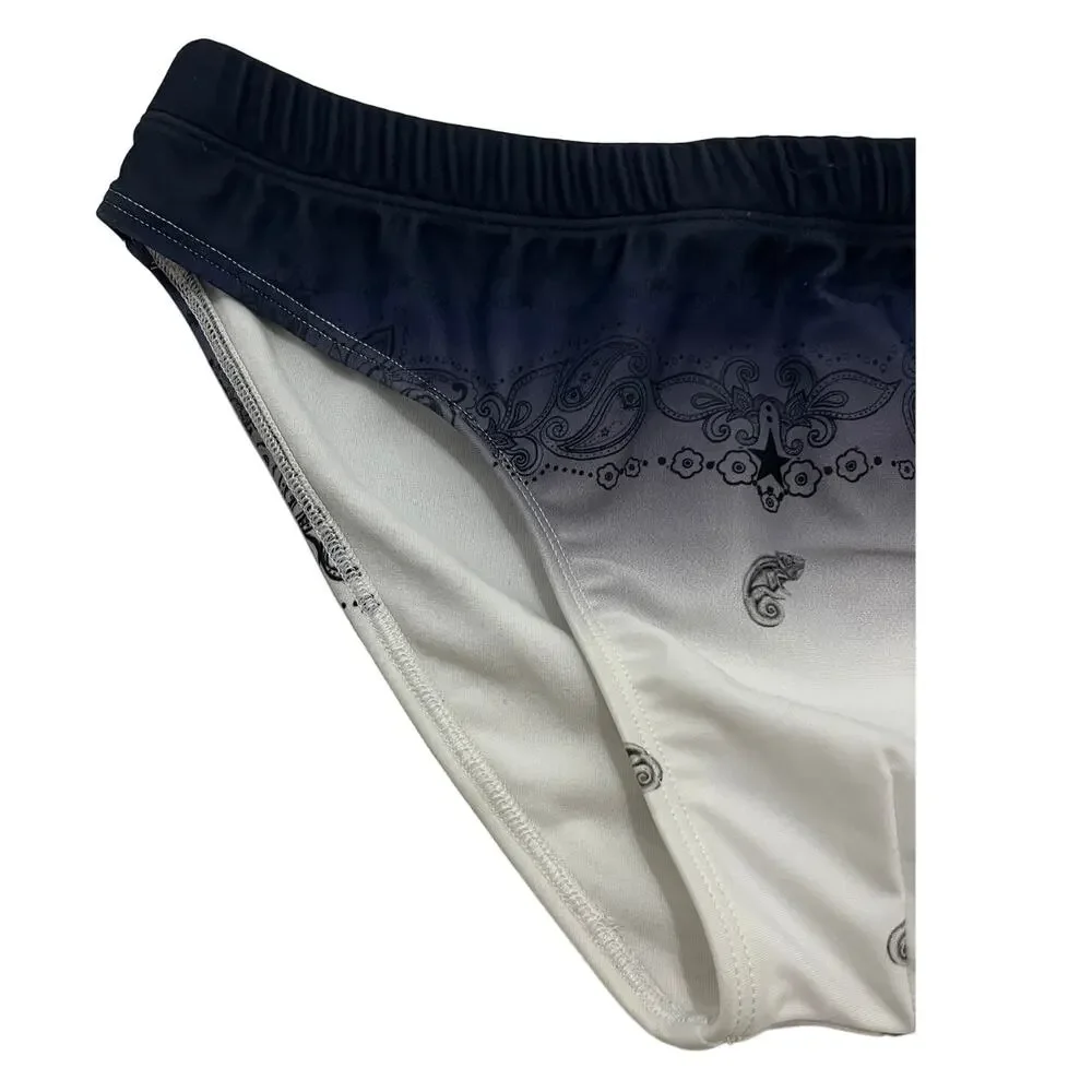 6-52 ROBERTO CAVALLI Just Cavalli Speedo Drawstring Adjustable Blue XL